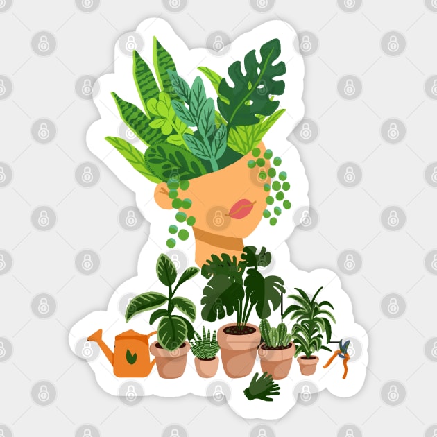 plants lover Sticker by lazykitty